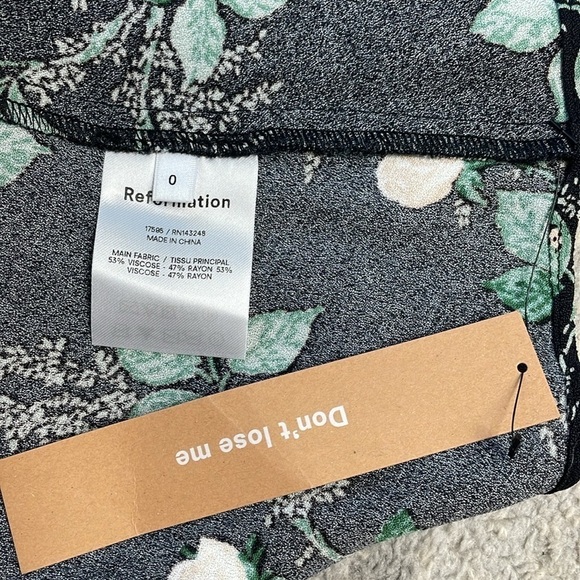 NWT Reformation Evalina Maxi Dress Barbe Floral Two Way Halter Strap Sz 0 - Picture 12 of 16